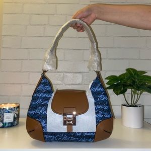 MK Collection Denim Bancroft MD Shoulder Bag